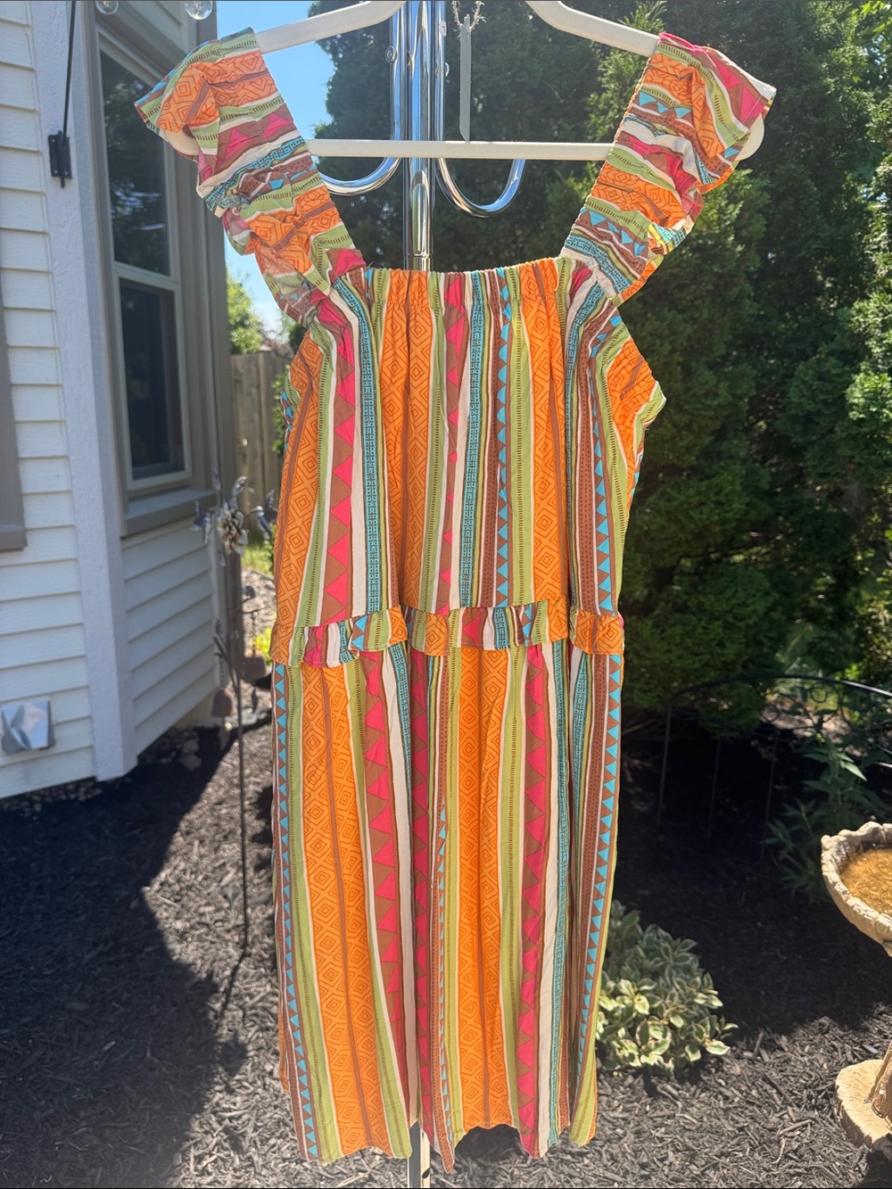Savanna Jane Multicolor Striped Summer Dress